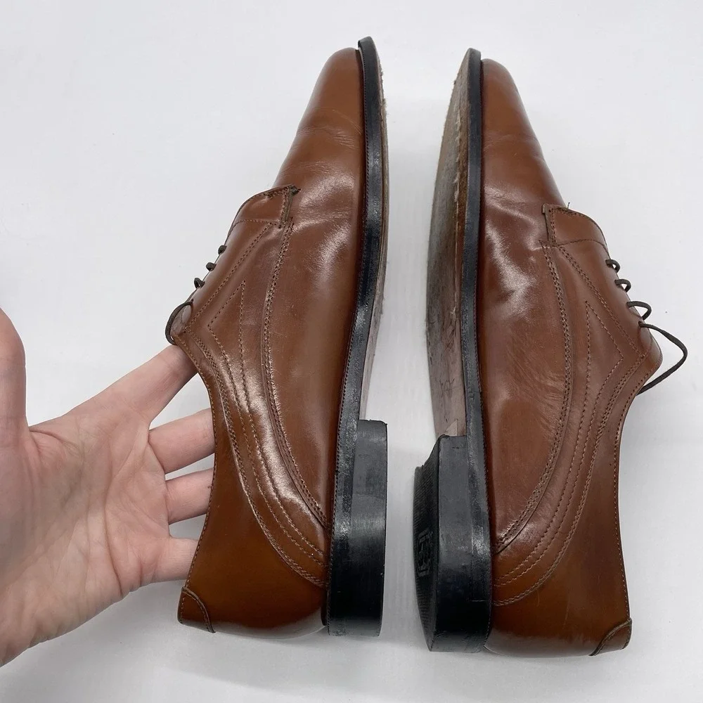 M. Ayala Brown Leather Lace-up Dress Shoes -28.5 US Size‎ 10